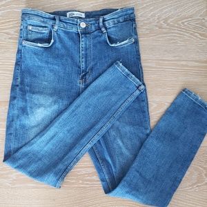 ZARA TRF AUTHENTIC DENIM HIGH WAISTED SKINNY JEAN